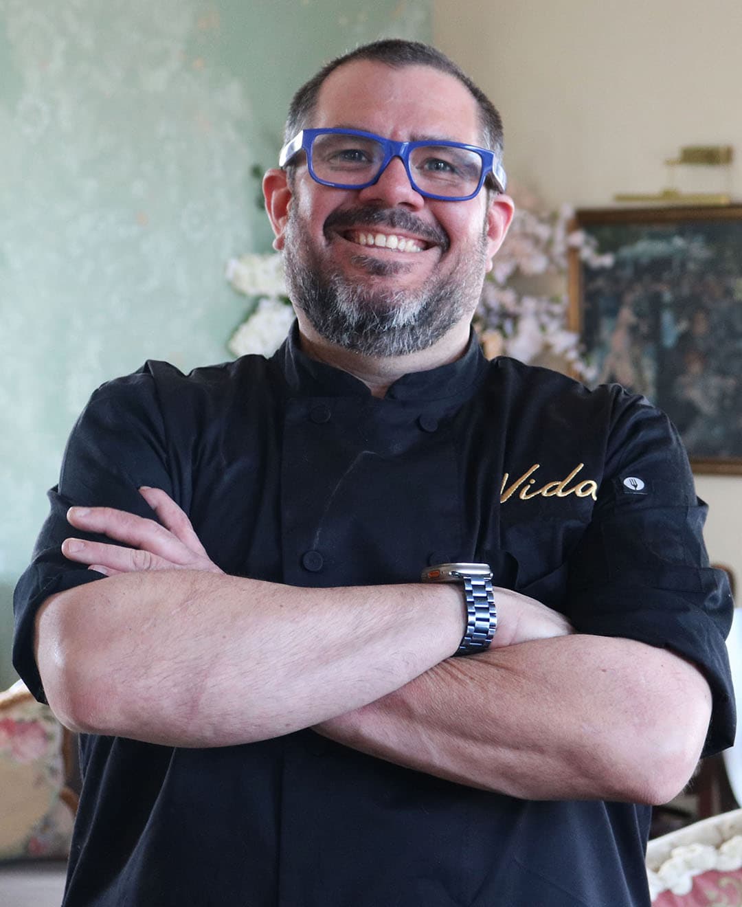 Executive Chef Marc Taxiera preparing Spanish cuisine at Vida restaurant