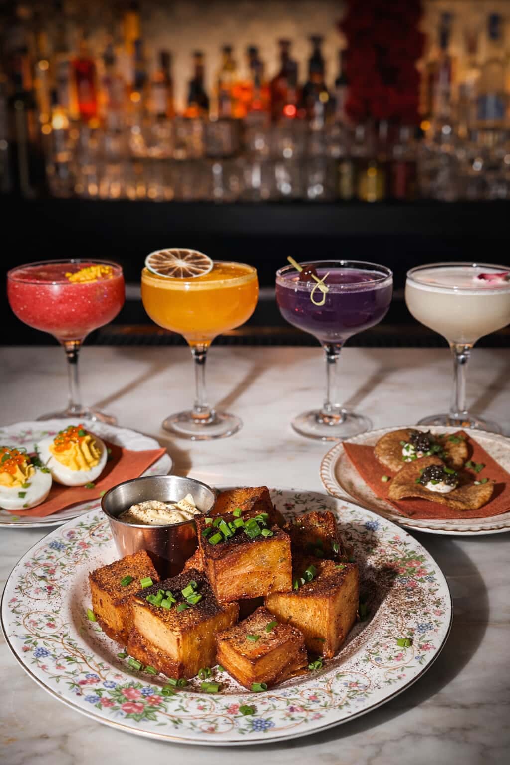 Handcrafted cocktails and martinis at Vida Spanish wine bar